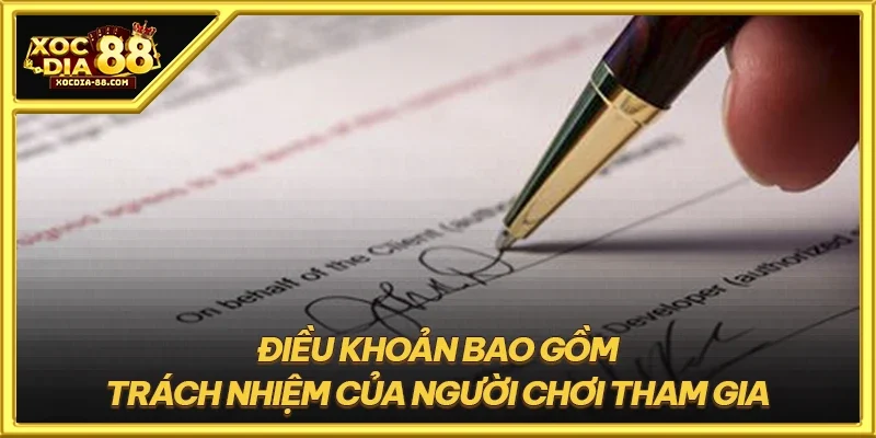 Điều khoản bao gồm trách nhiệm của người chơi tham gia