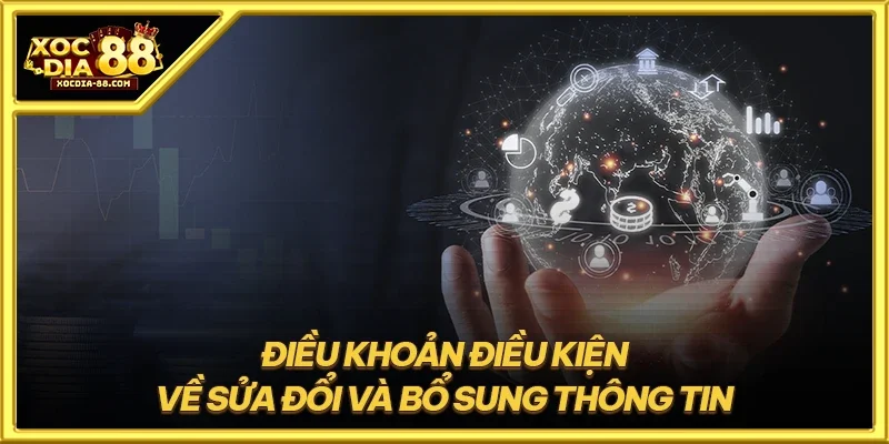 Điều khoản điều kiện về sửa đổi và bổ sung thông tin