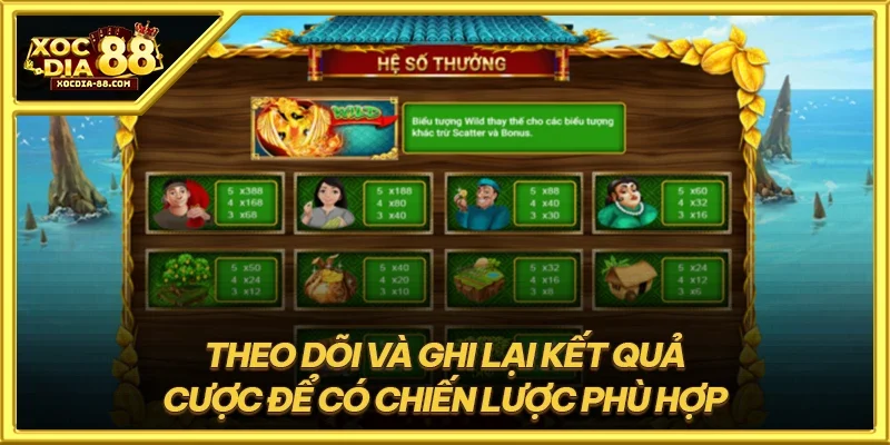Theo dõi và ghi lại kết quả cược để có chiến lược phù hợp